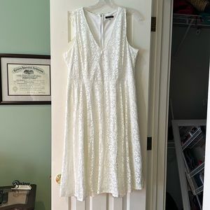 Tommy Hilfiger White Floral Eyelet Dress. Worn Once. Size 14